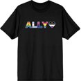 thumbnail image 1 of Pride Ally Pride Flag Colors Men's Black Crew Neck Short Sleeve Tee-XS, 1 of 2