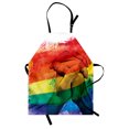 thumbnail image 1 of Pride Apron Hands of Young Men Put Together on Abstract LGBT Parade Flag Love Wins Gay Partners, Unisex Kitchen Bib Apron with Adjustable Neck for Cooking Baking Gardening, Multicolor, by Ambesonne, 1 of 3
