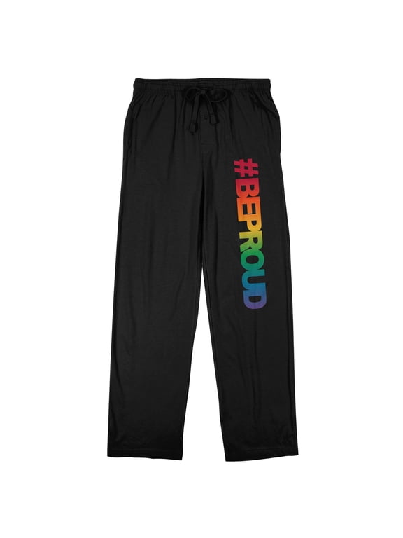 Pride #BeProud Men's Black Sleep Pajama Pants-XL