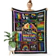 thumbnail image 1 of Pride Blanket Rainbow Pride Throw Blanket Colorful Soft Cozy Warm Flannel Fleece Throw Blanket, Gifts for Adults, Blankets, Blanket Gifts for Couch Sofa Bed Travel 50"X60", 1 of 6