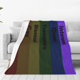 thumbnail image 1 of Pride Blanket Rainbow Progress Throw Blanket 50x40 Inches Lesbian Flag Throw for Couch Sofa Bed Travel, 1 of 5