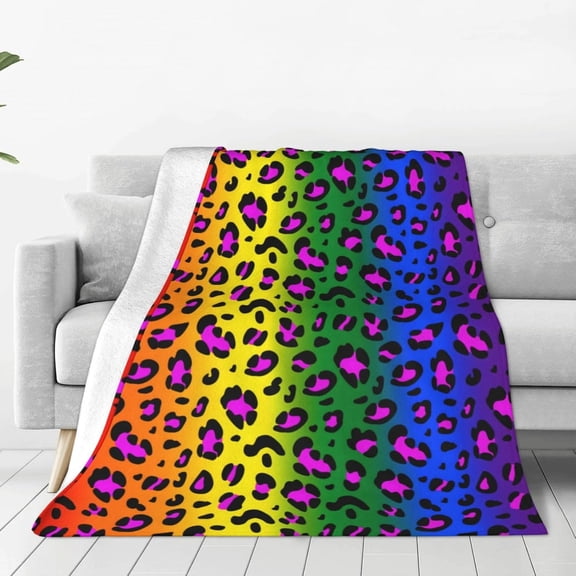 Pride Blanket Rainbow Progress Throw Blanket 60"x50" Rainbow Pride Throw for Couch Sofa Bed Travel