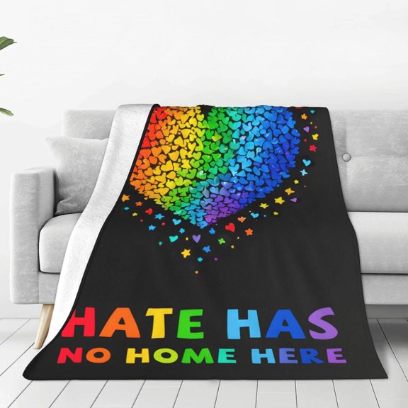 Pride Blanket Rainbow Progress Throw Blanket 60x50 Inches Intersex Inclusive Progress Throw for Couch Sofa Bed Travel