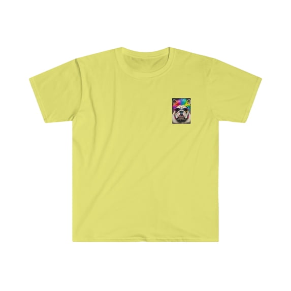 Pride Bull Dog Art - Unisex Softstyle T-Shirt - By A.Melo Originals
