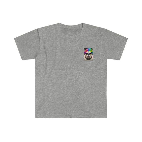 Pride Bull Dog Art - Unisex Softstyle T-Shirt - By A.Melo Originals