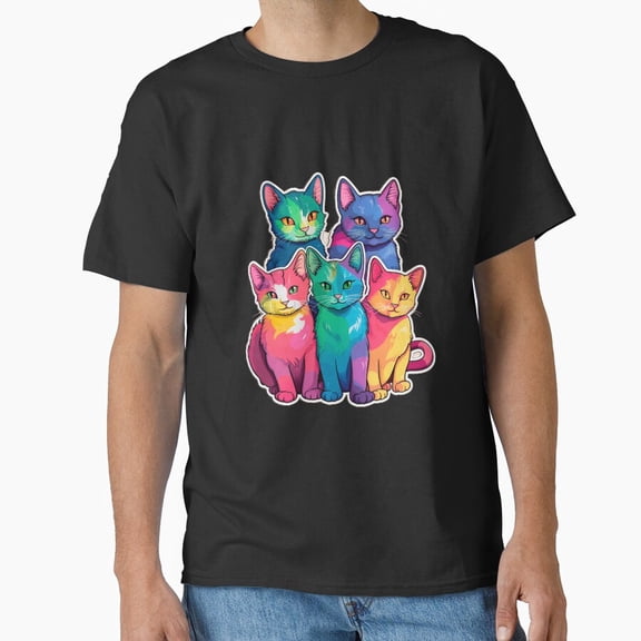 Pride Cats Rainbow Feline Identity Celebration Theme Unisex T-Shirt, up to size 5XL