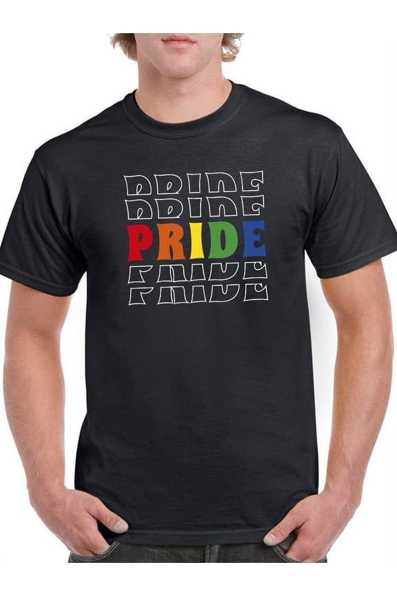Pride Colors T-Shirt Men -Smartprints Designs, Male 3X-Large