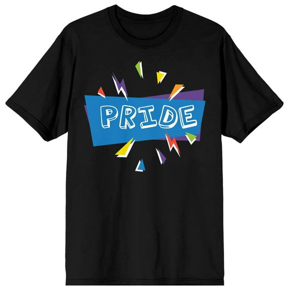 Pride Confetti Men's Black T-shirt-Small