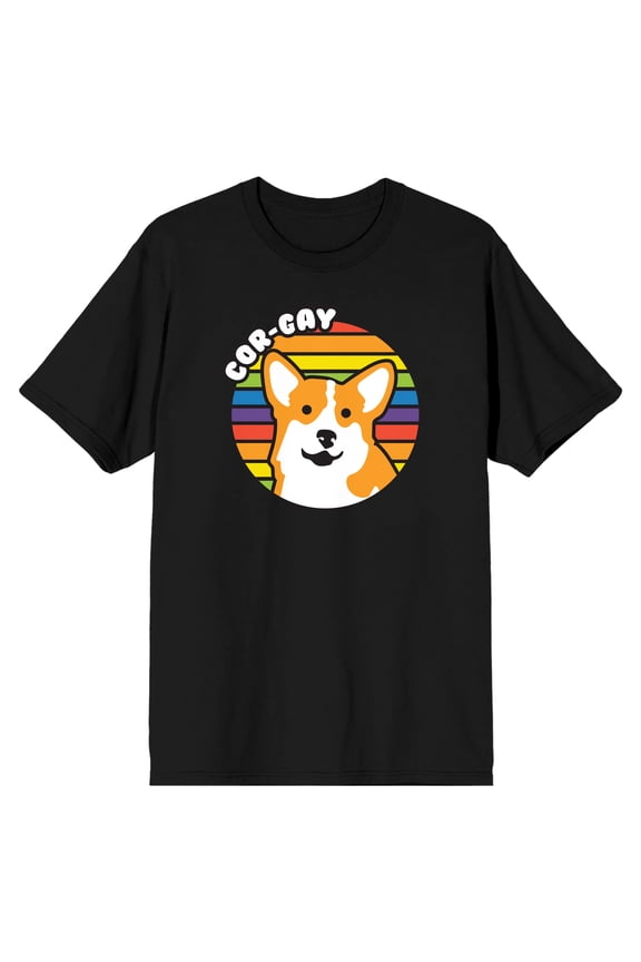 Pride Cor-Gay Men's Black T-shirt-Medium