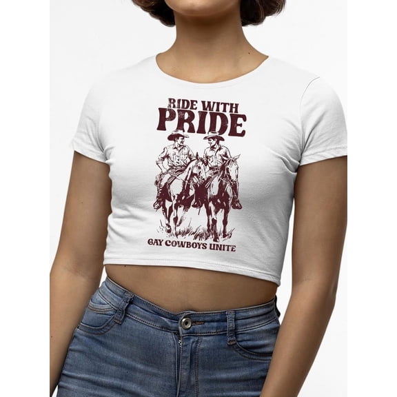 Pride Cowboy Unity Apparel Crop Tee Women's