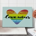 thumbnail image 1 of Pride Cutting Board, Hand Lettering on Watercolor Heart of Gay Marriage Inspirational, Decorative Tempered Glass Cutting and Serving Board, Large Size, Multicolor, by Ambesonne, 1 of 1