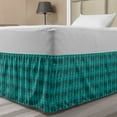 thumbnail image 1 of Pride Day Bed Skirt, Gay Love Traffic Signs Repetitive Homosexual Couples Pattern, Elastic Bedskirt Dust Ruffle Wrap Around for Bedding Decor, 4 Sizes, Dark Seafoam Cadet Blue, by Ambesonne, 1 of 2