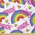 thumbnail image 1 of Pride Day Fabric by The Yard, Pixelated Grunge Vibrant LGBT Rainbow Illustration Colorful, Stretch Knit Fabric for Clothing Sewing and Arts Crafts, 1 Yard, Blue Yellow, by Ambesonne, 1 of 1