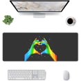 thumbnail image 1 of Pride Day Love Heart Gaming Mouse Pad Pride Large Mouse Pad (31.5x11.8 Inch) Non-Slip Rubber Base Large Desk Mat Desk Protector for Home Office Gaming Work, 1 of 6