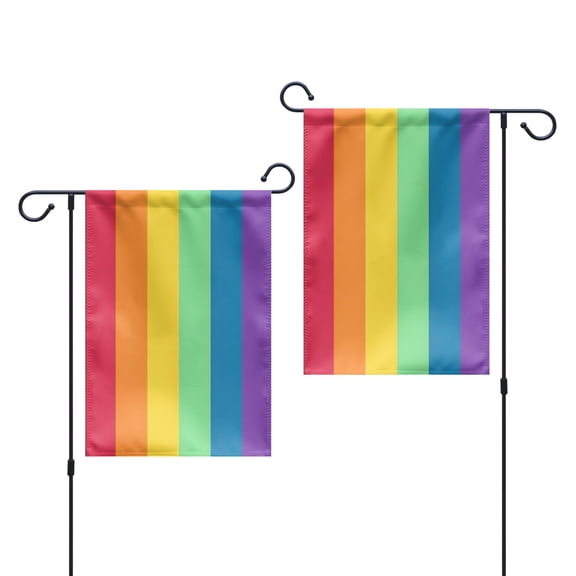 Pride Day Thickened Peach Velvet Decorative Flag - Four Seasons Outdoor Waterproof Sunscreen Indoor And Outdoor Hanging Universal 13*18.5IN
