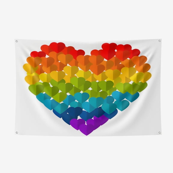 Pride Day Thickened Spring Yarns Background Cloth - Heat Transfer Printing HD non-Fading Indoor And Outdoor Wear-Resistant Decorative Cloth 3.6*5.9FT/110*180CM