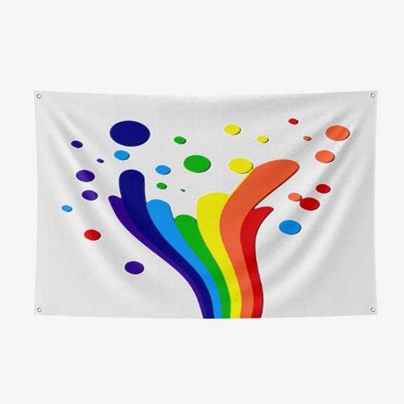 Pride Day Thickened Spring Yarns Background Cloth - Heat Transfer Printing HD non-Fading Indoor And Outdoor Wear-Resistant Decorative Cloth 51*59IN/130*150CM