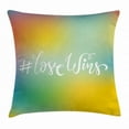 thumbnail image 1 of Pride Decorations Throw Pillow Cushion Cover, Romantic Hand Written Quote Abstract Backdrop LGBT Community Elements, Decorative Square Accent Pillow Case, 20 X 20 Inches, Multicolor, by Ambesonne, 1 of 2