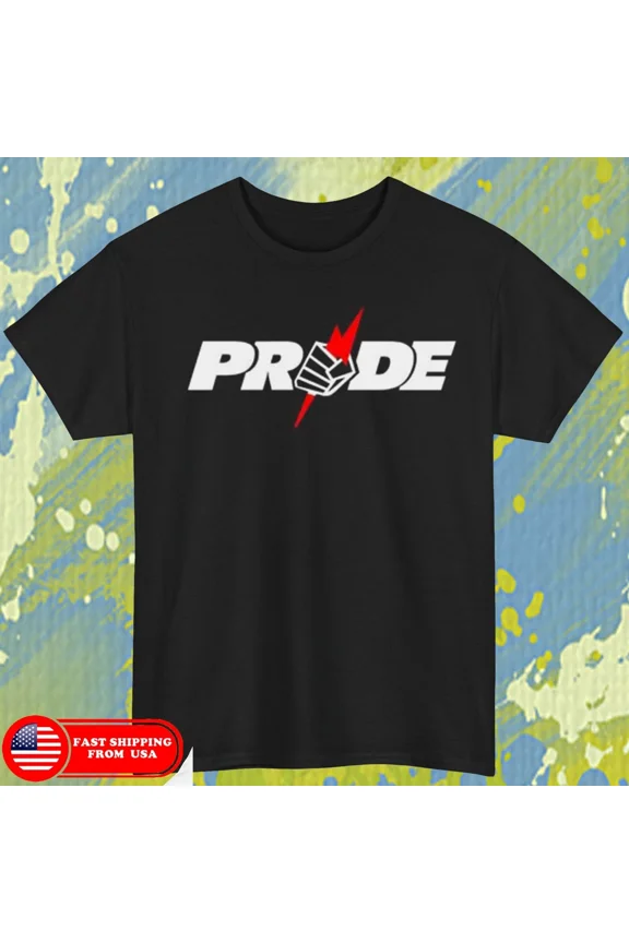Pride Fighting Championship Logo Black size L tshirt