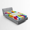 thumbnail image 1 of Ambesonne Colorful Fitted Sheet, Love Burst Gay LGBT, Twin XL Size, Multicolor, 1 of 2