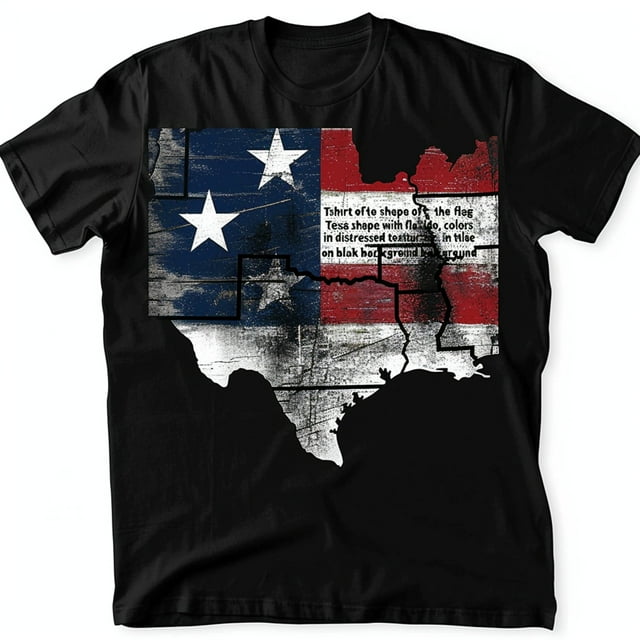 Pride: Flag Design Black T Shirt Show Your Lone Star State Spirit with