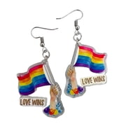 Pride Flag Earrings - Rainbow Earrings - Gay Pride Earrings - LGBT Rainbow Jewelry The Rainbow Flag
