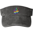 thumbnail image 1 of Pride Flag LGBT Flag Sports Sun Visor Hat for Men Women,Empty Top Sun Hats Topless Cap,Black, 1 of 8