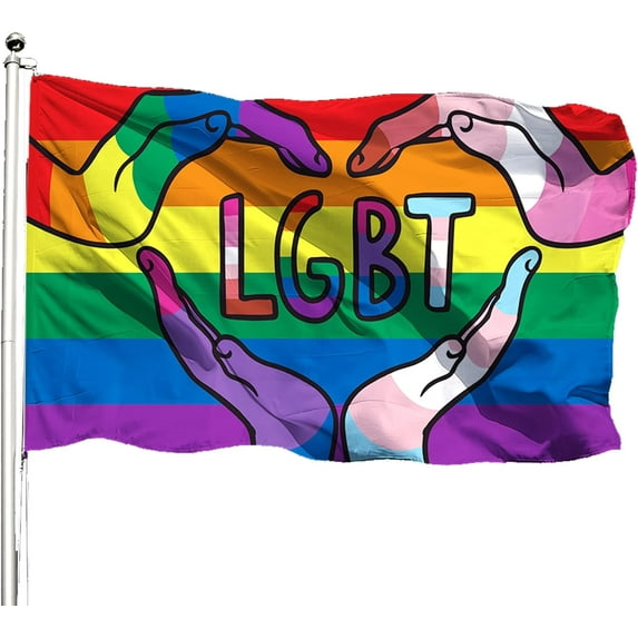 Pride Flag Rainbow Flag-LGBTQ Flag/Pride Flag/Bisexual Pride Flag/Large Flags Banner UV Fade Resistant for Wall Decorations