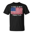 thumbnail image 1 of This Is My Pride Flag USA American Vintage 4th of July T-Shirt, Patriotic Independence Day Graphic Tee, Retro USA Flag Design, Classic July 4th Celebration Shirt, Comfortable Holiday Party Top, 1 of 3