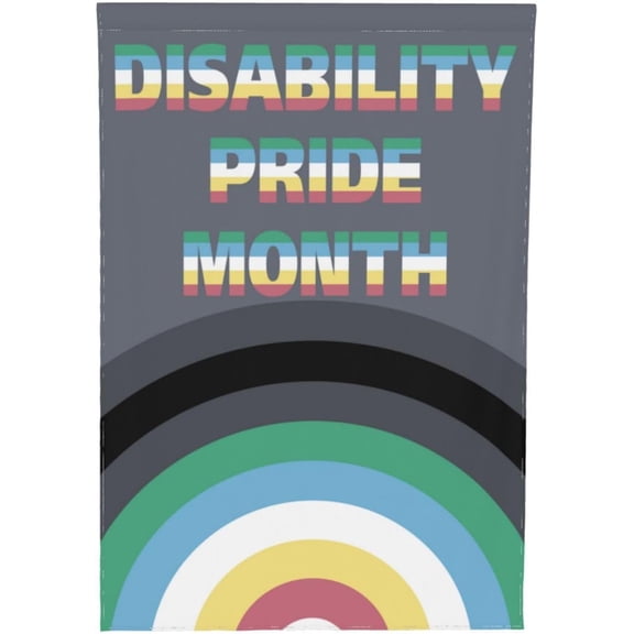 Pride Flags Disability Pride Flag 12x18 Inch (30x45cm) Disability Pride Month Flag Home Outdoor Indoor Garden Home Decoration Banner