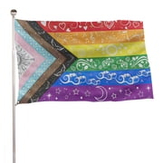 Pride-Flags LGBTQ Flag Bisexual Gay Progress Rainbow Flag Single Sided 3x5 Ft Cute-Print Pattern Design Garden Banner Decor Pride-Flags For Outdoor Indoor