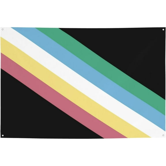 Pride Flags Visually Safe Disability Pride Flag 4x6 Ft (120x180cm) Disability Pride Month Flag With 4 Stainless Steel Washer for Home Outdoor Indoor Garden Home Decoration Banner