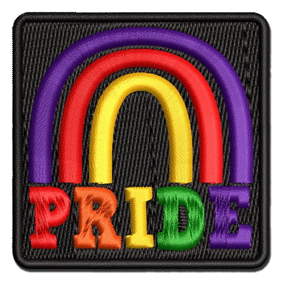 Pride Fun Rainbow LGBTQ Applique Multi-Color Embroidered Iron-On Patch - 3 Inch Medium