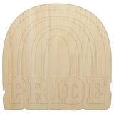 Pride Fun Rainbow LGBTQ Wood Shape Unfinished Piece Cutout Craft DIY ...
