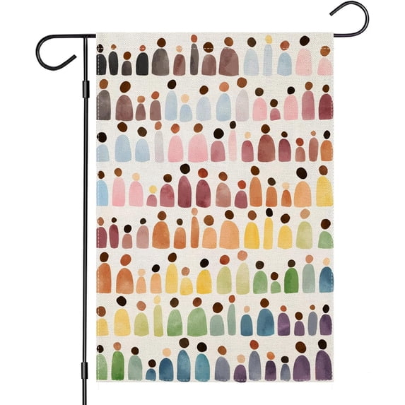 Pride Garden Flags for Outside, Colorful Love Always Wins Pride Gay Lesbian LGBT Yard Decoration, Small Pansexual Outdoor Decor for Summer Farmhouse Celebration,12.5x18 Inch Double Sided