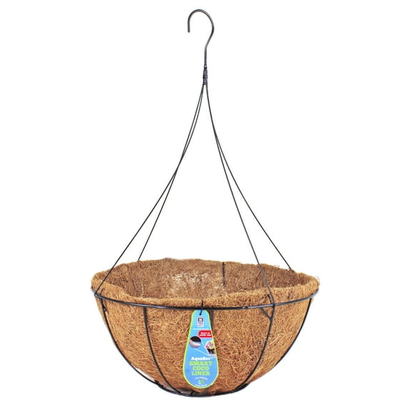 Pride Garden Products 5116PB Grower Hanging Baskets with AquaSav Smart Coco Liner, 16”