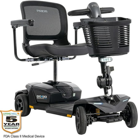 Pride Go Go Endurance AL+ (Aluminum Frame) 4-Wheel Mobility Scooter, 16 AH Battery with 5-Year Extended Warranty