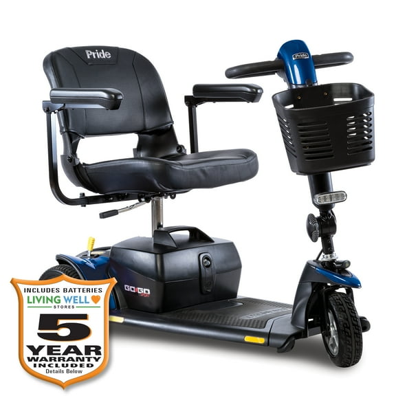 Pride Go-Go Sport 3-Wheel Scooter with Extended Warranty