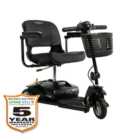 Pride Go-Go Ultra X 3-Wheel Mobility Scooter (Redesigned), with Extended Warranty