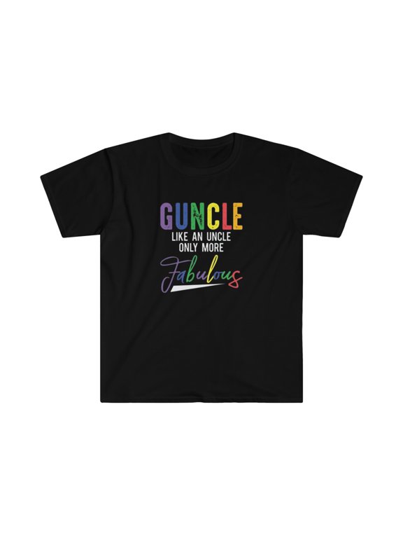 Pride Graphic T-Shirt Guncle Lgbtq+ Pride Adult Size Softstyle T-Shirt