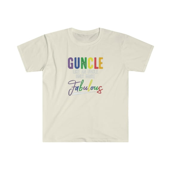 Pride Graphic T-Shirt Guncle Lgbtq+ Pride Adult Size Softstyle T-Shirt