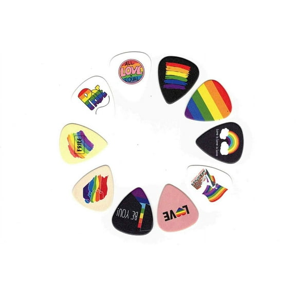 Pride Guitar Picks (10 medium picks in a packet)(LGBT Special Edition)