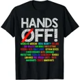 thumbnail image 1 of Pride Hands Off Protest Social Security And Medicare Political Unisex T-Shirt, up to Size 5XL, 1 of 2