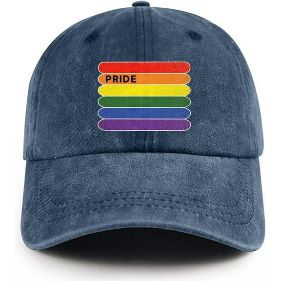 Pride Hat LGBT Baseball Cap Adjustable Cotton Vintage Rainbow Pride Flag Hat Gay Pride Hats for Men Women