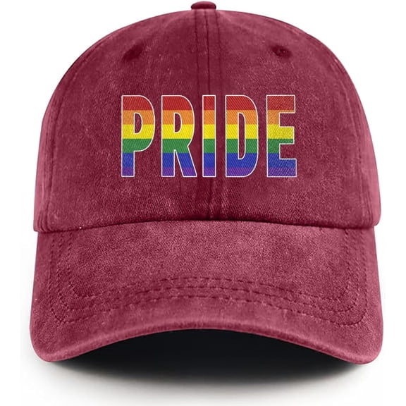 Pride Hat LGBT Baseball Hat Adjustable Cotton Denim Baseball Cap Gay Pride Hats for Men Women