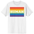 thumbnail image 1 of Pride Human Men's White T-Shirt - 4XLB, 1 of 4