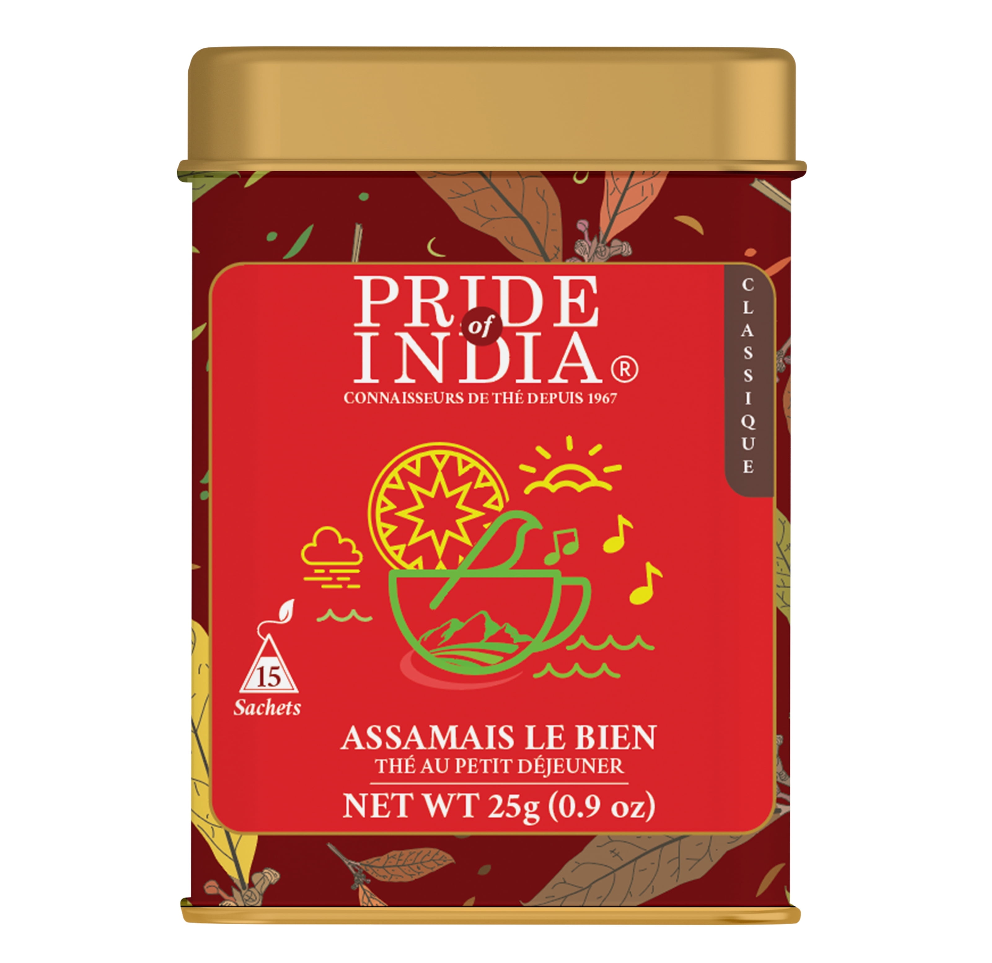Pride of India Assamese Gold English Breakfast Tea, 15 Count