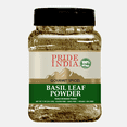 thumbnail image 1 of Pride of India – Basil Leaf Powder – Gourmet & Culinary Spice – Mediterranean Seasoning – Adds Flavor to pesto/stews/curries – Additives Free – Easy to Store – 7 oz. Medium Dual Sifter Jar, 1 of 2