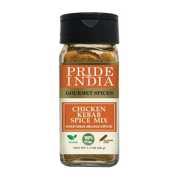 Pride of India - PACK of 6 - Butter Chicken Kebab Seasoning Marination Spice- Gourmet Spice Blend-Artisanal Rub-Good for Chicken Meat & Paneer-Preservatives Free – 1.7 oz. Small Dual Sifter Jar