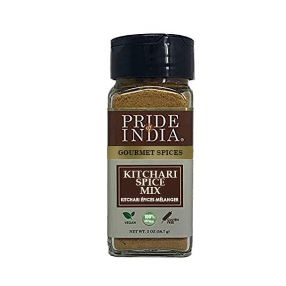 Pride of India - PACK of 6 - Kitchari Spice Seasoning Made with Authentic Indian Spices Good for Health Cleanse & Diet Easy to Use 2 oz. Small Dual Sifter Bottle